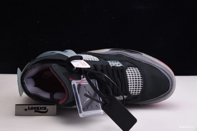 One Kick Retro Jordan CV9388-001 Air 4 x Off White Bred 0707